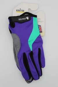 KRATOS Purple/Green/Grey Large Gel Cycle Gloves - Foto 1 di 2