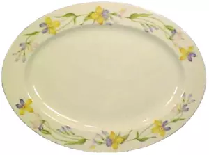 Toscany Piccolo Platter Oval Spring Flowers Serving Fine China Japan - Picture 1 of 4