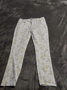 Judy Blue Flower Child Skinny Jeans Womens 15/32 White Floral Stretch Mid Rise - Picture 1 of 12