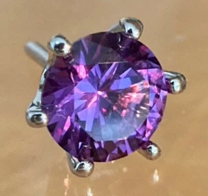 Tie Pins Sapphires Ruby Blue White Gold Best Quality 8mm Gemstone Solid Silver - Picture 1 of 33