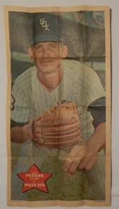 1968 TOPPS BASEBALL PIN-UPS LARGE POSTER INSERT #13 Gary Peters NM White Sox - Picture 1 of 1