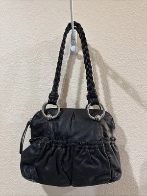 Bolso Hobo de Cuero Negro B. Makowsky Foto 1 de 4