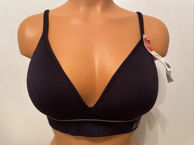 NWT Hanes Originals Seamless Wire Free Ribbed Bralette MHB004 Black Size XLarge - Image 1 of 4