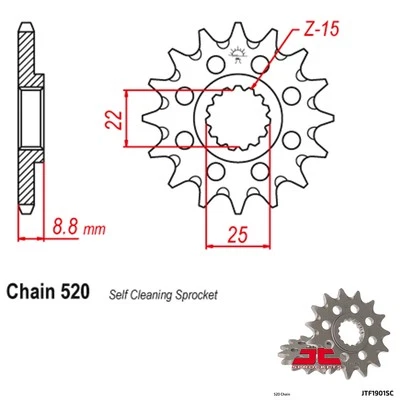 JT Sprocket Lightweight Front 520 Pitch 14 Tooth KTM 530 XC-W (2010-2011) - Image 1 of 2