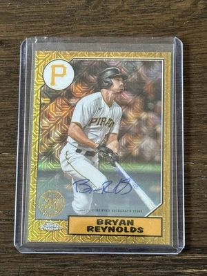 2022 Topps 1987 Chrome Silver Pack Mojo Bryan Reynolds Gold /50 Color Match  - Image 1 of 2