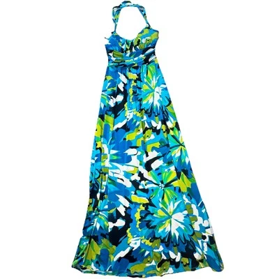 Maxi Vestido Largo Para Mujer Y2K Bisou Bisou Michele Bohbot 10 Abstracto Colorido Foto 1 de 4