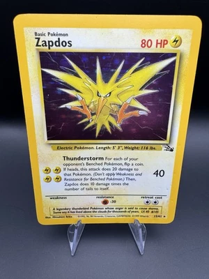 Zapdos 15/62 Holo Rare Pokémon Fossil Unlimited Vintage 1999 - Image 1 of 4