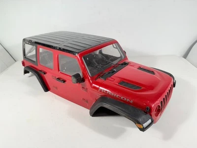 Used Axial SCX10 III Jeep Wrangler Rubicon JLU Painted Red Body Only w/ Interior - Image 1 of 4