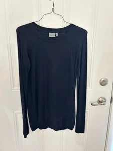 ATHLETA SCHWARZE TUNIKA LANGARM GERAFFTE SEITEN AM SAUM DAMEN XS - Bild 1 von 3