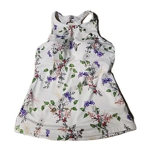 Sujetador Athleta 36B/C Cuello Alto Copa Tankini Corredor Espalda Top Forrado Soporte Natación Floral - Imagen 1 de 11
