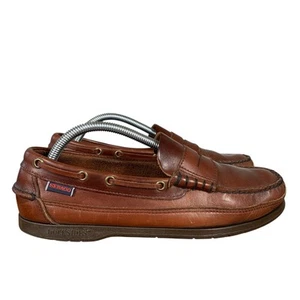 Mocasines Sebago Sloop Penny UK7.5 para Hombres Cuero Marrón Cubierta Barco Mocasín Zapatos - Imagen 1 de 16