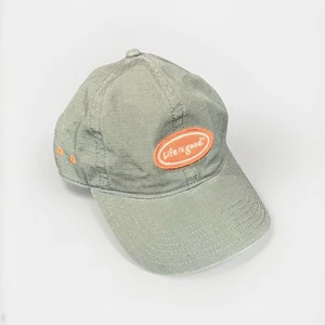 Life Is Good 100% Cotton Army Green Adjustable Baseball Hat Cap Ripstop One Size - Picture 1 of 8