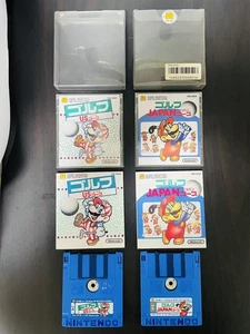 Campo de golf Mario EE. UU. y campo JAPÓN sistema de discos Nintendo Famicom FSC-GFUE y GFJE - Imagen 1 de 24