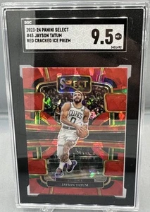 2023-24 Select Red Cracked Ice Jayson Tatum Boston Celtics SGC 9.5 - Picture 1 of 2
