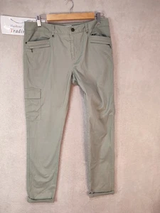 Crew Clothing Trousers Chinos Womens Soft Green UK 12 30 L or Turn Ups Cotton - Picture 1 of 11