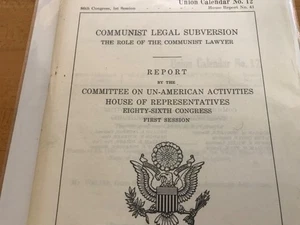 Report Communist Legal Subversion - The Role of the Communist Lawyer - 1959 - Picture 1 of 3