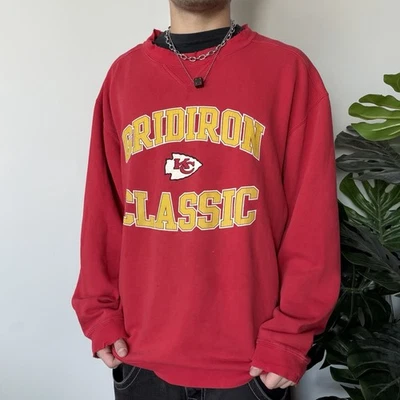 Sudadera De Colección Kansas City Chiefs Gridiron Clásica XL Cuello Redondo Envejecida Foto 1 de 4