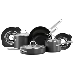 Juego de utensilios de cocina Calphalon Classic de 10 piezas anodizados duros aptos para lavavajillas sin... - Imagen 1 de 7
