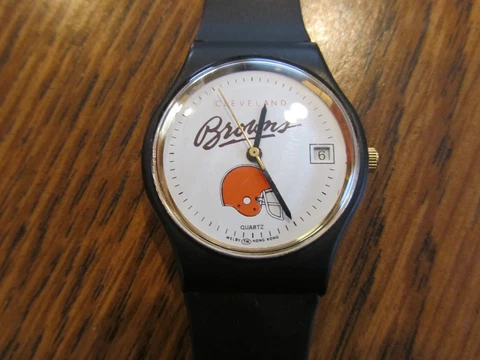 Vintage 1980's Cleveland Browns Water Resistant Welby Wrist Watch Cover