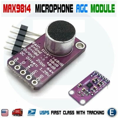 MAX9814 Electret Microphone Amplifier Module Auto Gain Control AGC for Arduino - Image 1 of 4