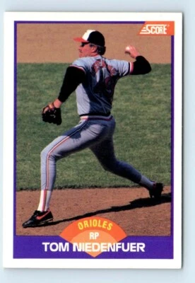 1989 Score Tom Niedenfuer Baltimore Orioles #252 - Image 1 of 2