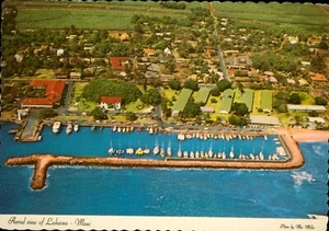 Aerial VIew of Lahaina Maui Hawaii Historic Whaling Port 4 1/8" x 5 7/8" - Picture 1 of 2