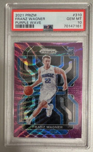 2021-22 Panini Prizm FRANZ WAGNER Purple Wave PSA 10 Gem Mint Rookie card