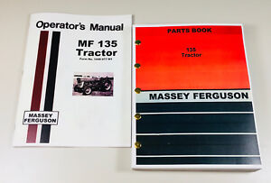 MASSEY FERGUSON MF 135 TRACTOR OPERATORS MANUAL PARTS BOOK CATALOG SET