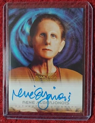 Tarjeta coleccionable autógrafa Rene Auberjonois Constable Odo Star Trek Deep Space Nine Foto 1 de 2