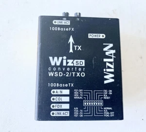 WizLAN WizSD WSD-2/TXO Fiber to Ethernet Media Converter 100Base-FX to 100Base-T - Afbeelding 1 van 6