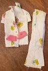 Vintage Barbie Sweet Dreams Pajamas And Hot Pink Felt Slippers #3350 Mod Tlc Lot