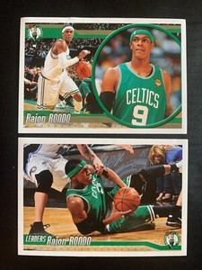 (2) 2010-11 Panini Stickers Rajon Rondo #11 and #15- Look NrMt+
