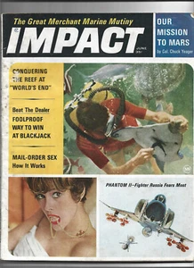 Impact Magazine June 1964- Men's Adventure Pulp - Picture 1 of 2
