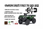 KAWASAKI BRUTE FORCE 750 2012-2022 template 1/1 real scale EPS PDF CDR format