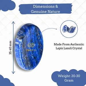 Lapis Lazuli Worry Stone – Palm Stone for Stress Relief, Meditation & Healing - Picture 1 of 11