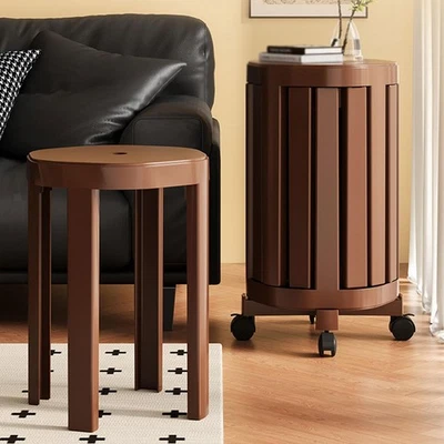 Stackable Stools Set with Wheels Dining Room Stools Multipurpose Space Saving - Image 1 of 4