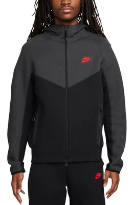 Chaqueta con capucha Nike Sportswear Tech polar gris humo oscuro para hombre grande FB7921-013 Foto 1 de 4