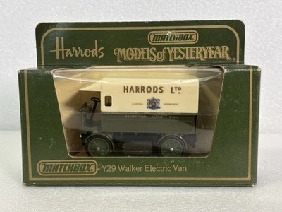 Matchbox Models of Yesteryear Y29 1919 Walker Electric Van Harrods Diecast Reino Unido Foto 1 de 4