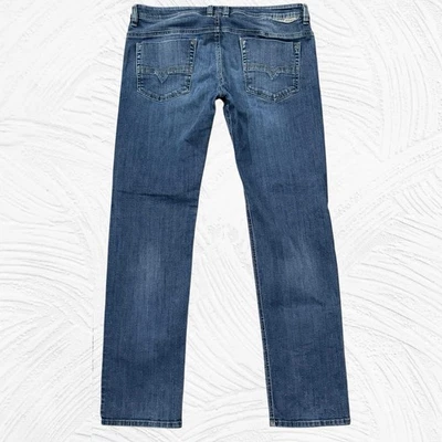 Jeans Diesel SAFADO para Hombres 36X33 Regular Ajustado Recto Elástico Denim Lavado 0814W Foto 1 de 4