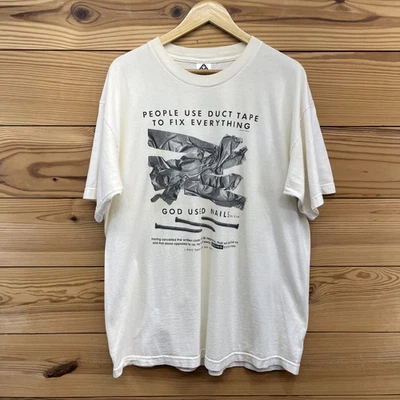 Camiseta De Colección Años 90 Dios Usada Uñas Jesús Talla XL Dios Cristiano Cinta Conducta B72 Foto 1 de 4
