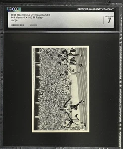 CGC 7 Reemstma 1936 BERLIN OLYMPICS card #57 JESSE OWENS Relay VICTORY USA goat - Picture 1 of 2