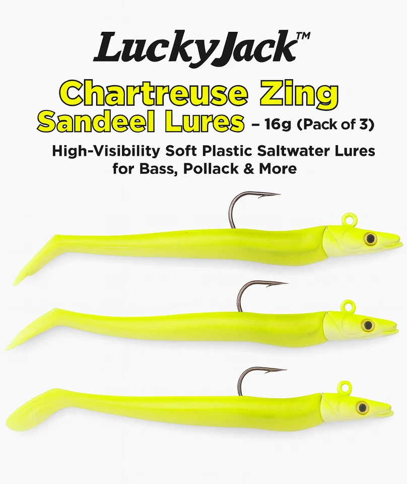 LuckyJack Sandeel Angelköder Lemon Zing Not Savage Gear