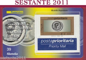 PHILATELISTISCHE KARTE BRIEFMARKE PRIORITÄTSPOST 2004 F39 - Bild 1 von 1