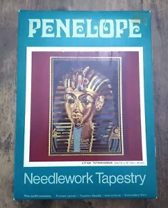 Vintage Penelope Handarbeit Wandteppich Tutanchamun E/P 534 Kit 13"x18" unbenutzt - Bild 1 von 4