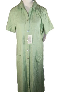 Vintage Women's O'Kief & O'Kief Silk Maxi Dress Light Green Size L NEW w/ Tags - Picture 1 of 9
