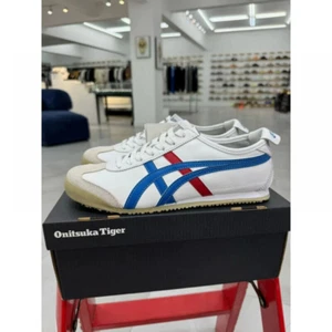 999 Nuevo Onitsuka Tiger México 66 Zapatos Planos Blanco/Azul Retro Informal - Imagen 1 de 16