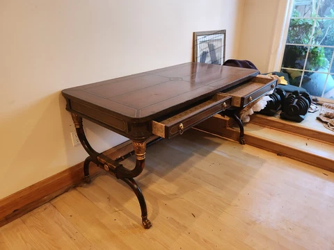 Vintage Wood Writing Desk Cover