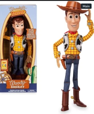 迪士尼玩具总动员会说话的伍迪警长可动人偶 — 第 1/4 张图片
