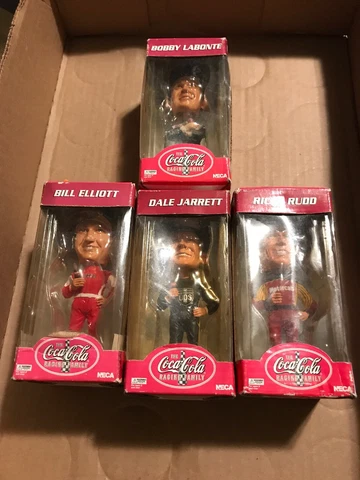 Lot Of 4 NECA The Coca-Cola Racing Family Bobblehead 4.5" Cover