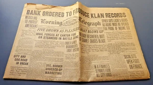 Colorado Springs Evening Telegraph June 12 1925 Friday Evening Klan Headline - Picture 1 of 3